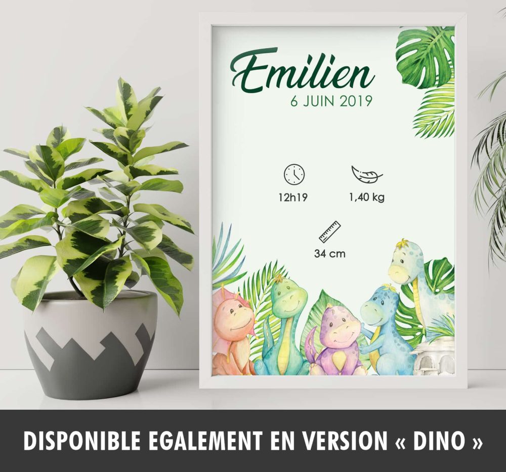 Affiche naissance Jungle – Image 2