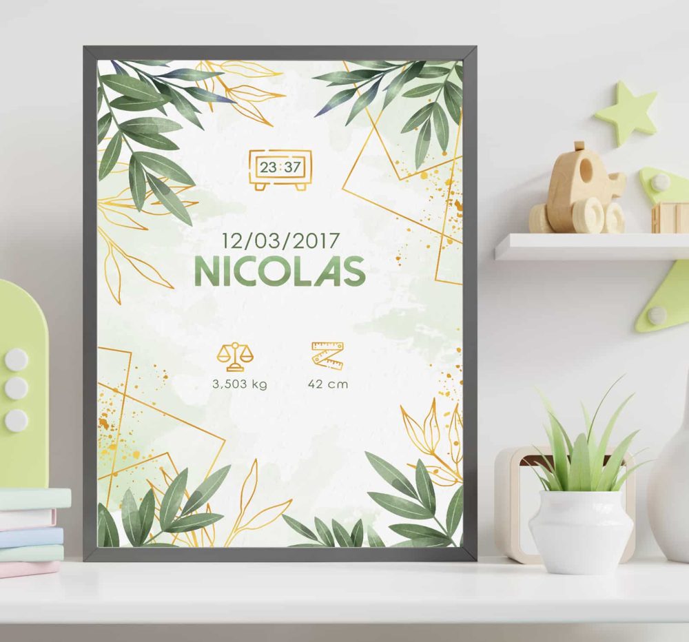 Affiche naissance nature