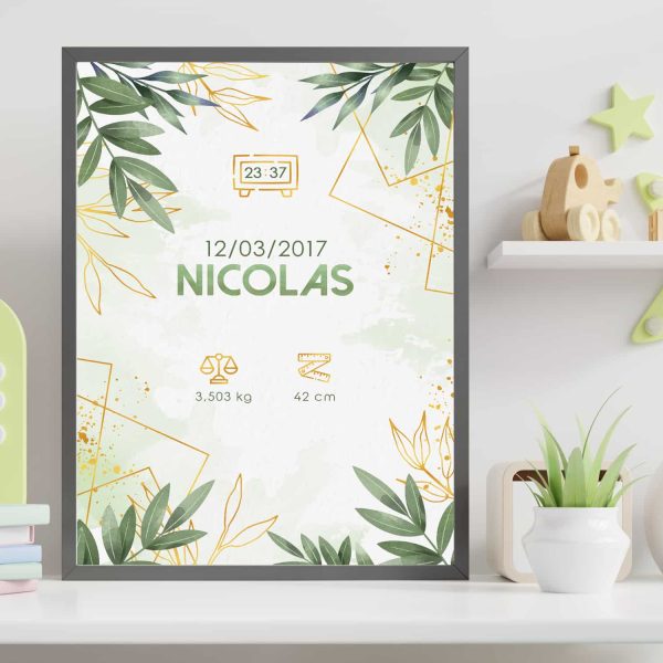 Affiche naissance nature