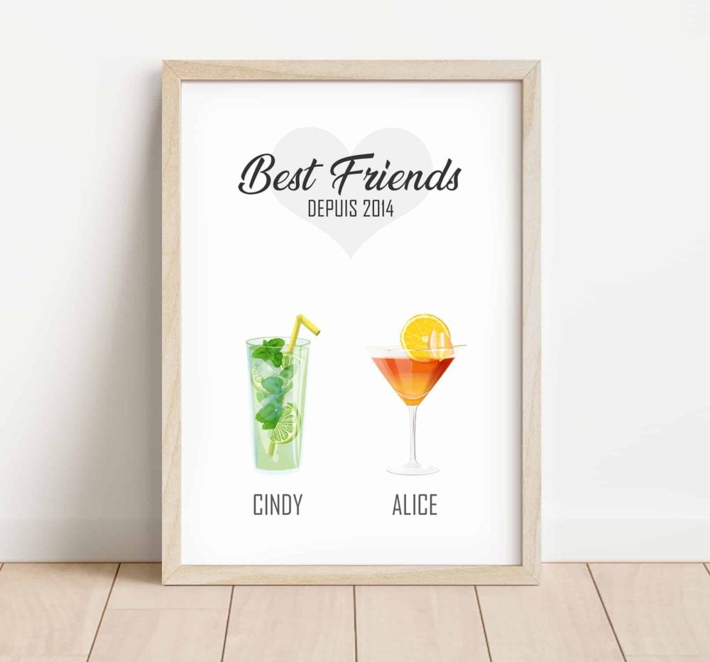 Affiche boissons meilleur ami