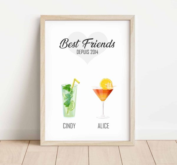 Affiche boissons meilleur ami