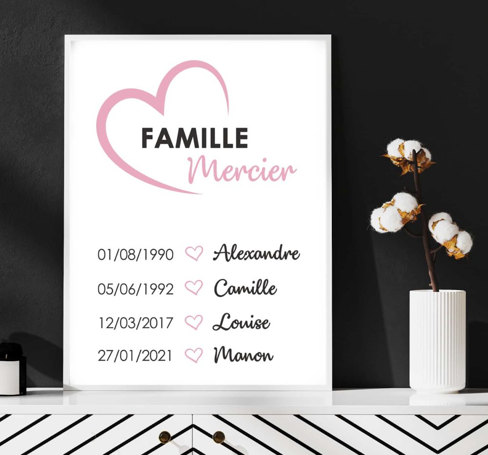 Affiche famille coeur – Image 5