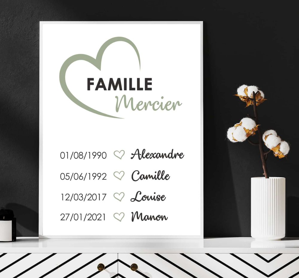 Affiche famille coeur – Image 4