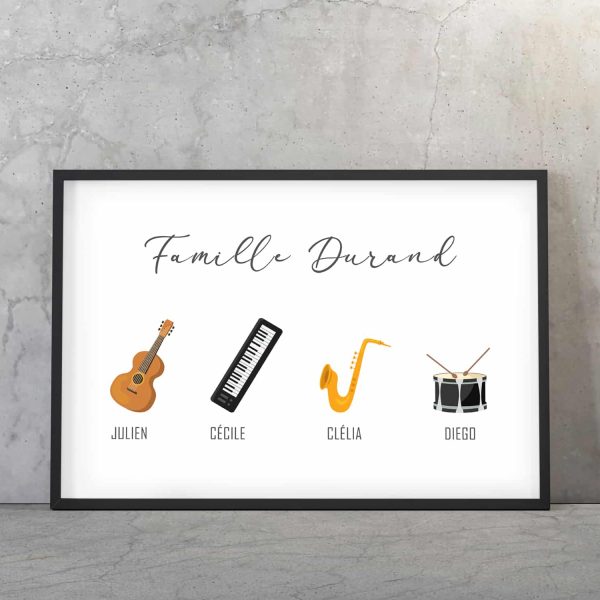 Affiche famille musiciens