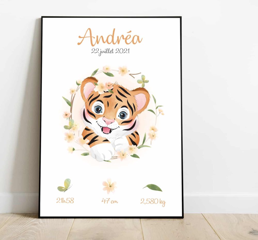 Affiche naissance Lionceau
