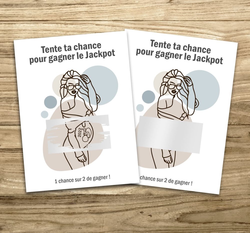 Carte à gratter je suis enceinte
