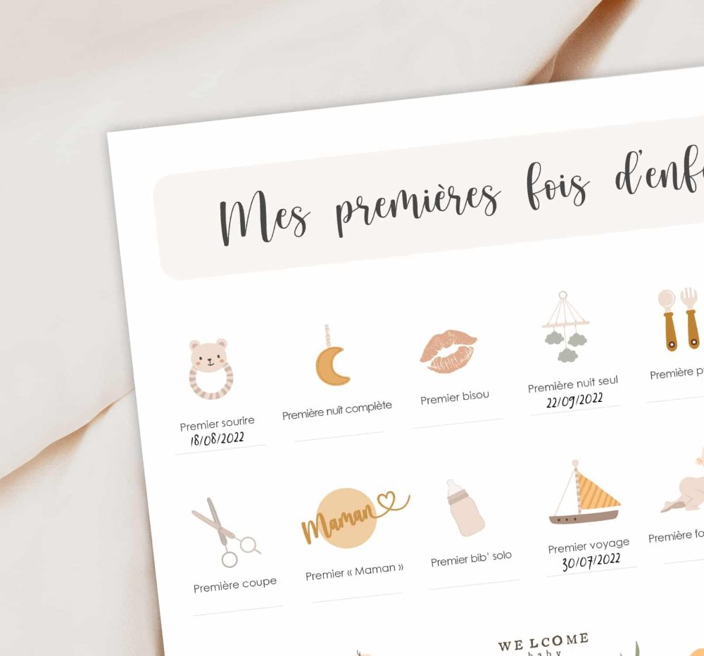 Affiche Mes premières fois bébé