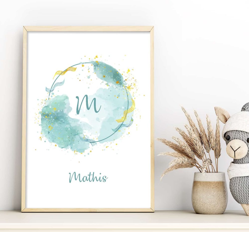 Affiche Prénom Aquarelle