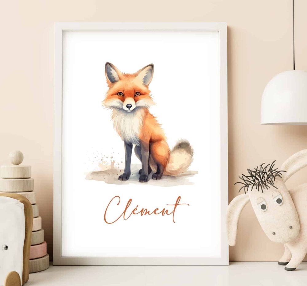 Affiche prénom renard