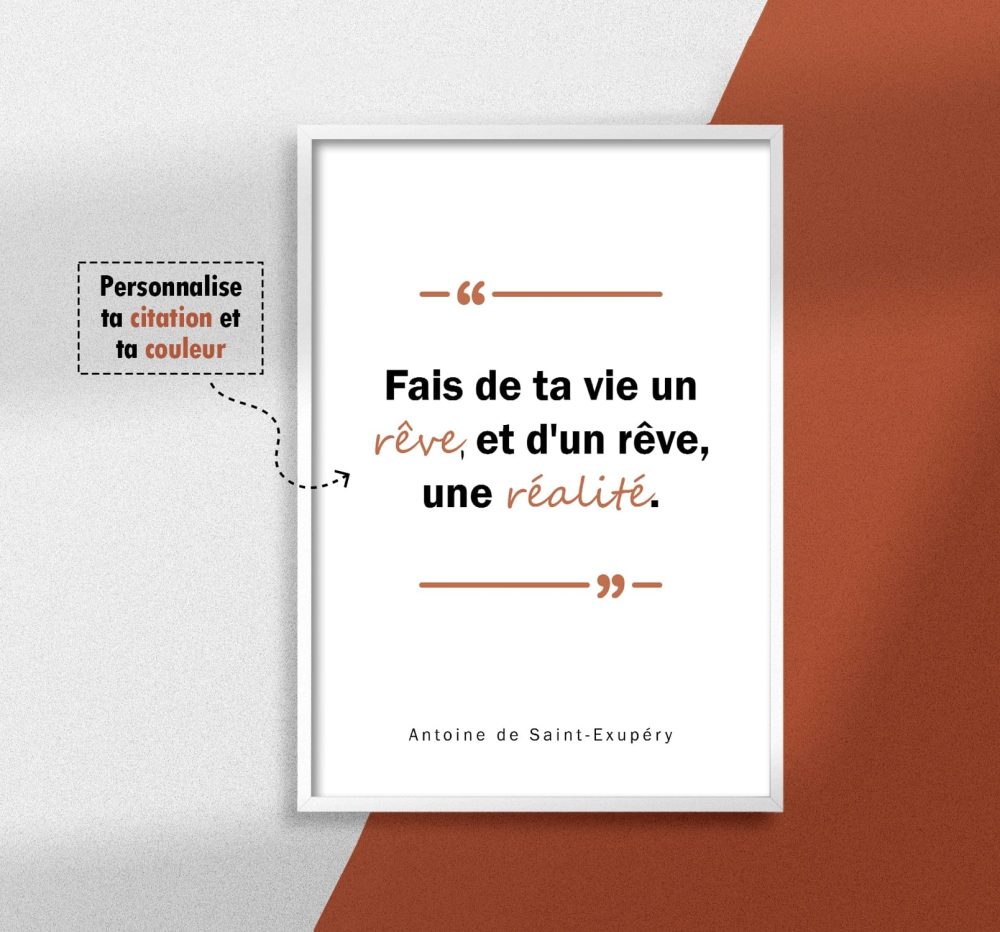 Affiche citation à personnaliser