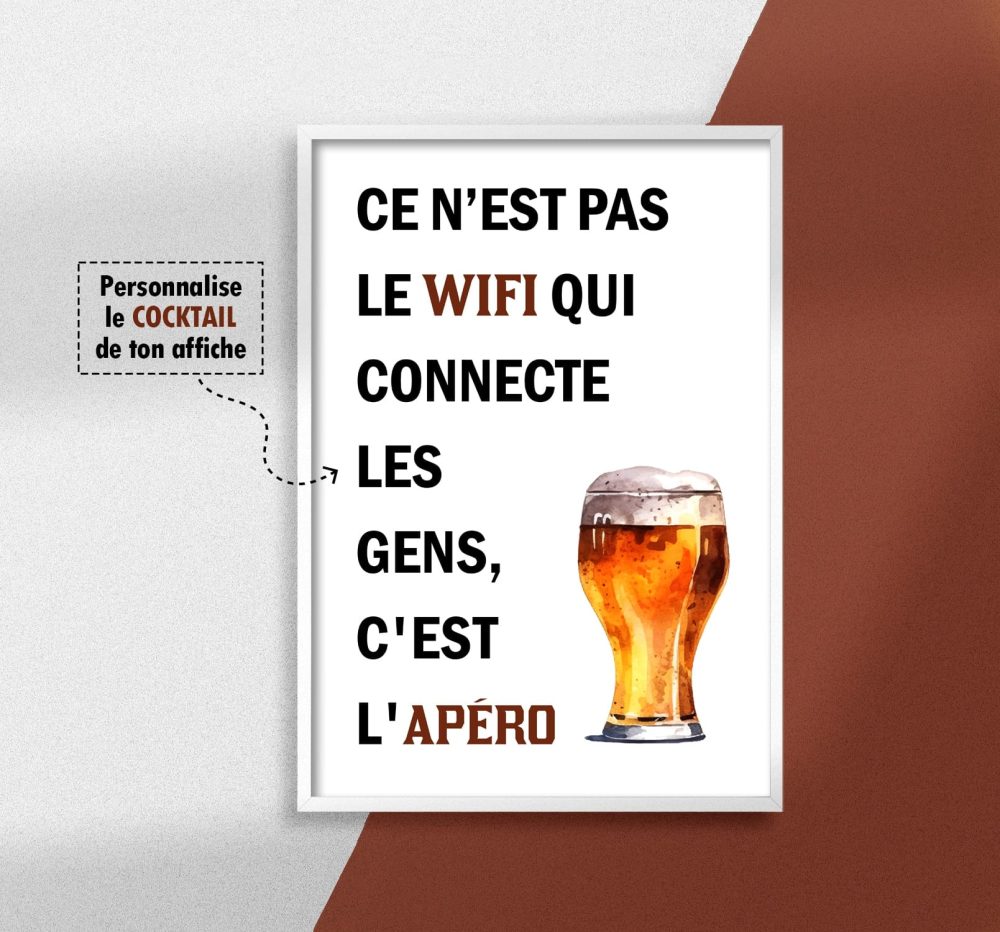 affiche citation apéro cocktail