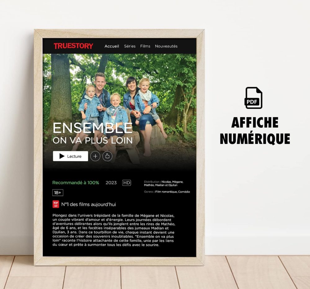 Affiche Netflix personnalisée