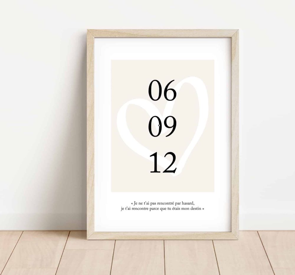 Affiche date de rencontre et citation