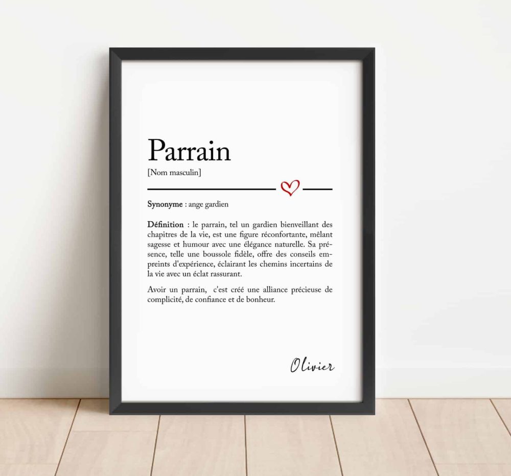 Affiche définition parrain