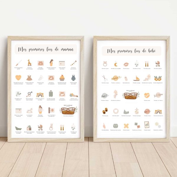 Affiches mes premières fois d'enfant et de maman