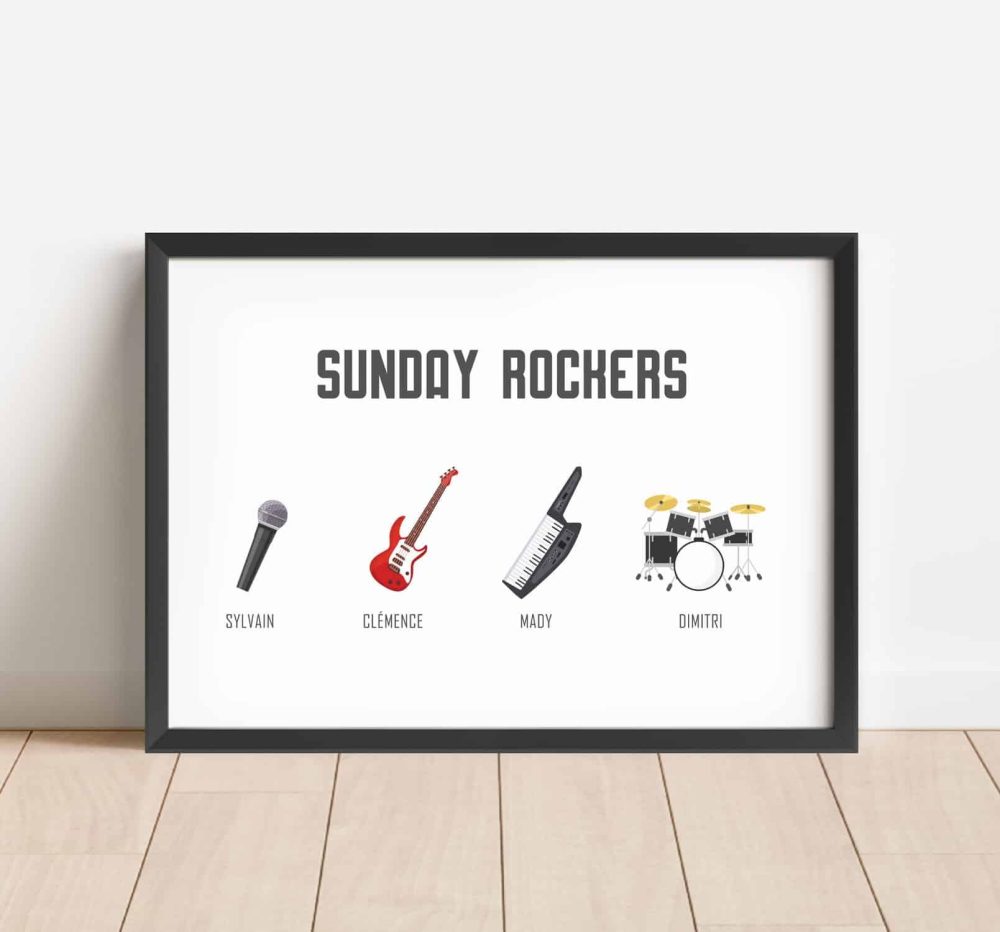 affiche groupe de musique personnalisée