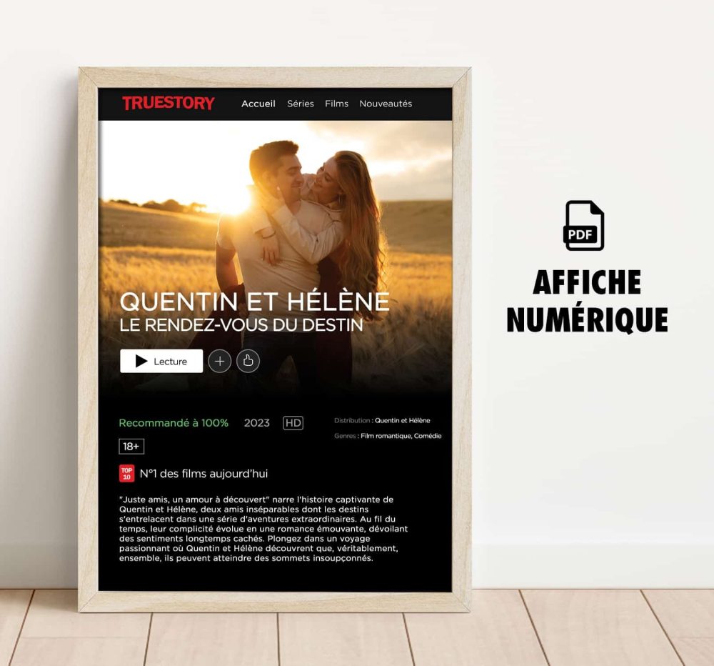 Affiche Netflix personnalisée