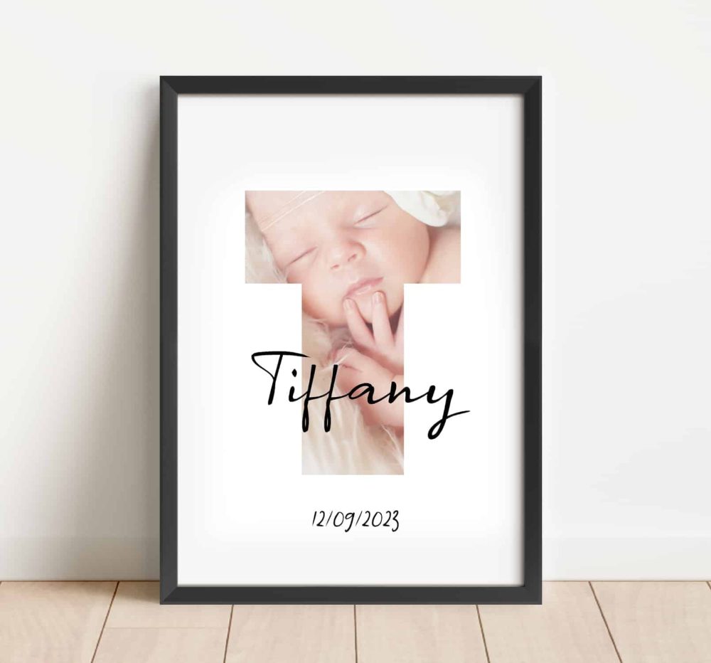 affiche prénom photo bébé