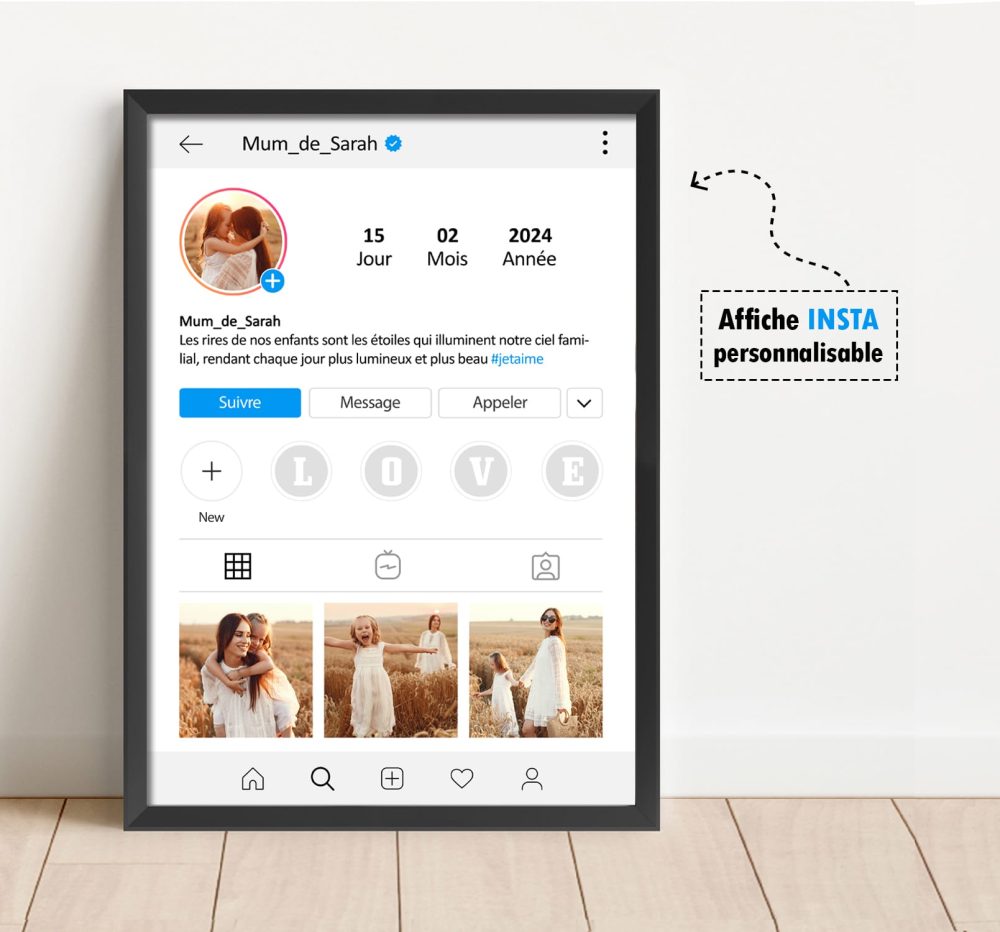 Affiche Instagram personnalisable