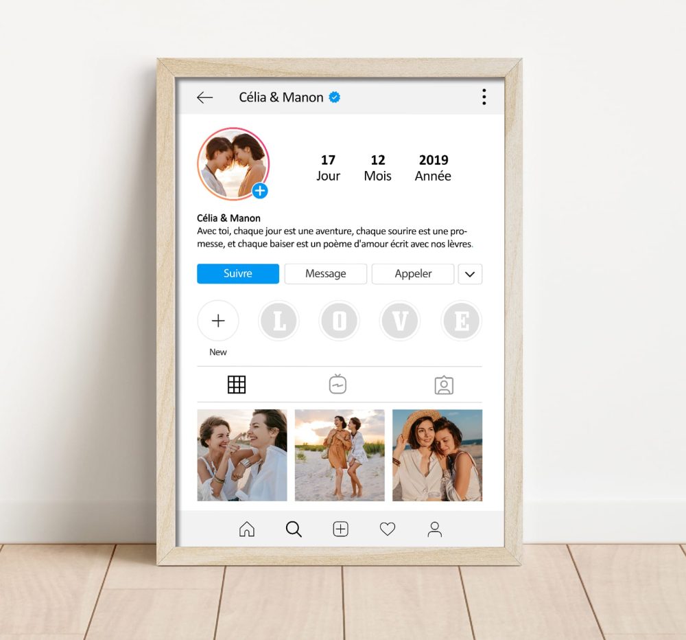 Affiche instagram à personnaliser