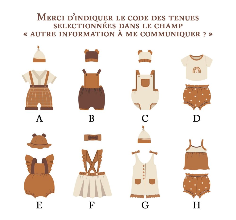 Affiche naissance jumeaux tenues