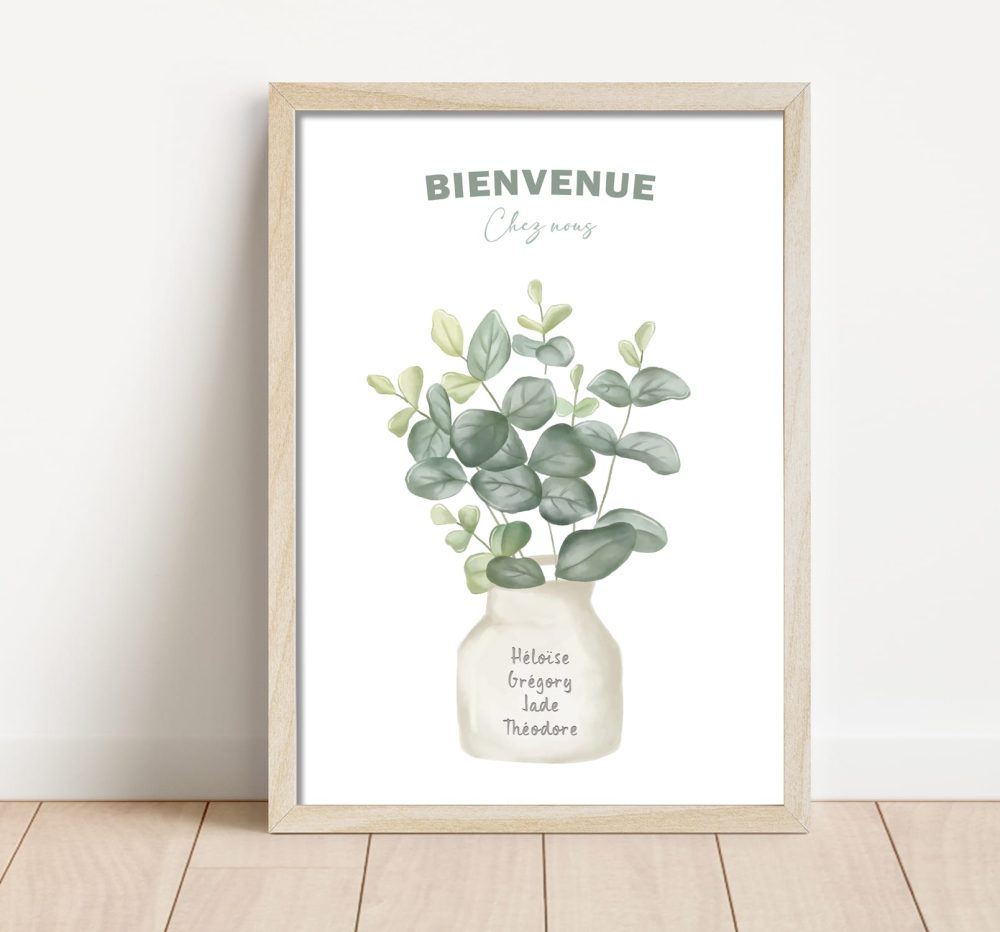 Affiche famille plante verte