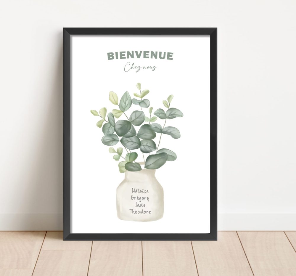 Affiche famille plante verte