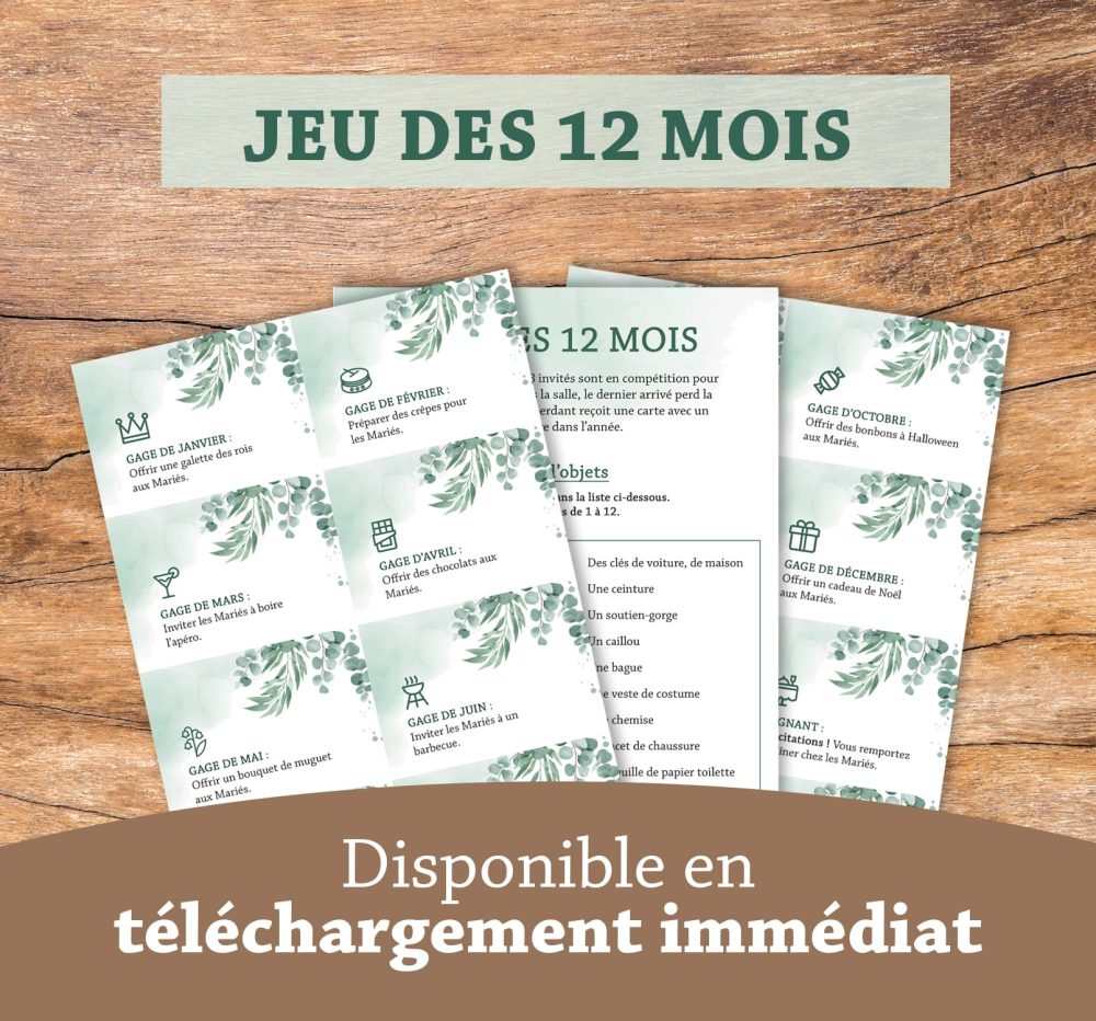 Jeu des 12 mois