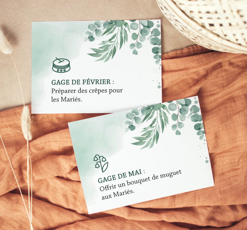 Jeu des 12 mois à imprimer