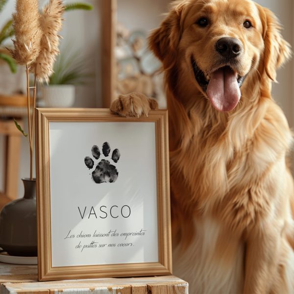 Affiche empreinte de chien