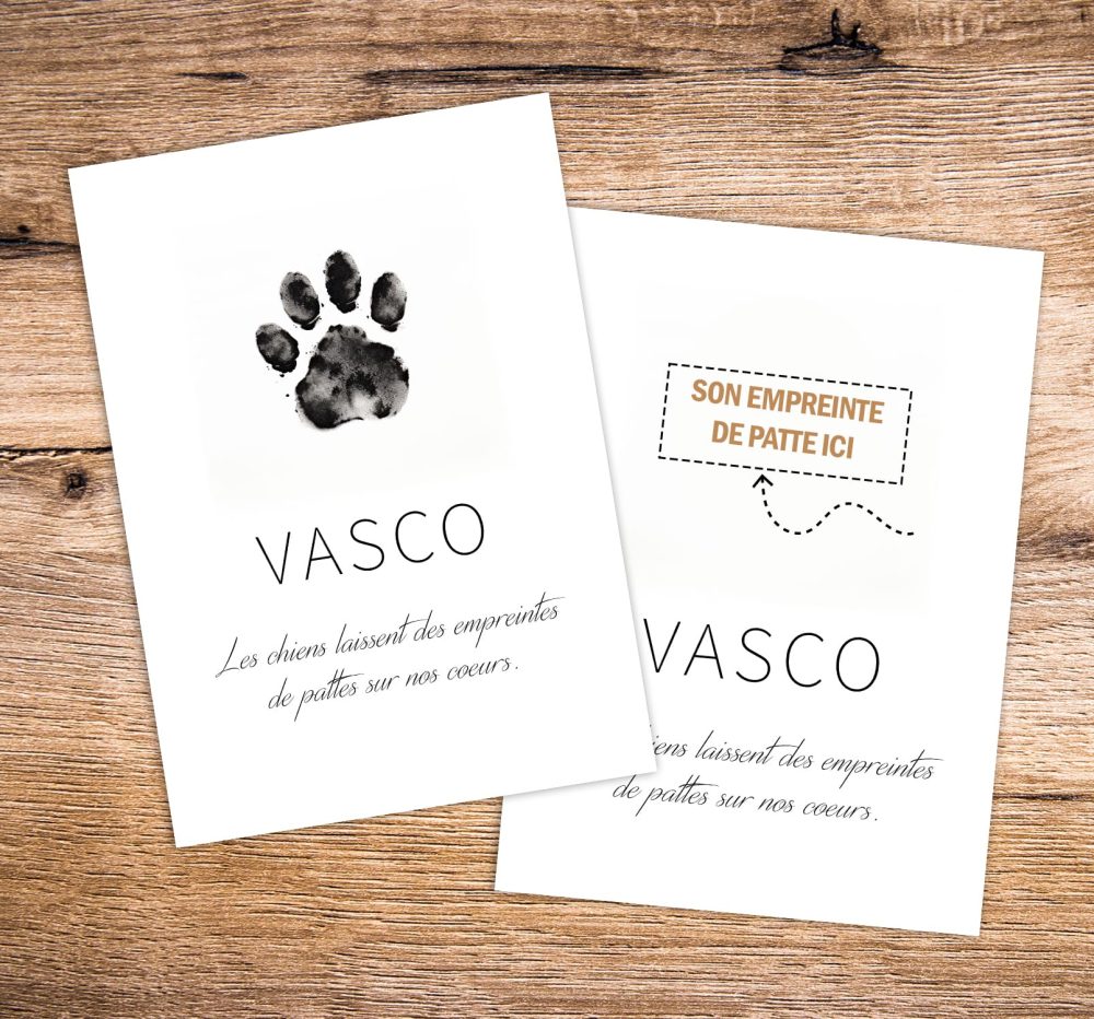 Affiche empreinte de chien