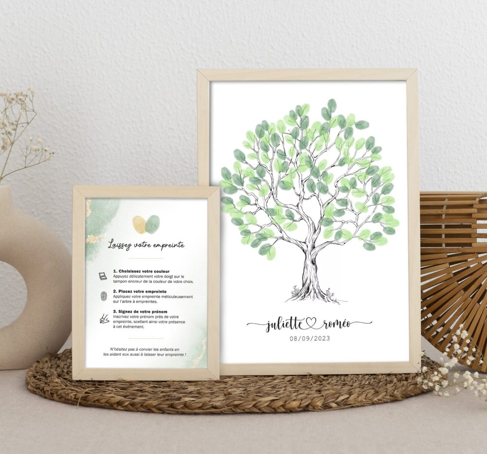 animation arbre à empreintes mariage tuto