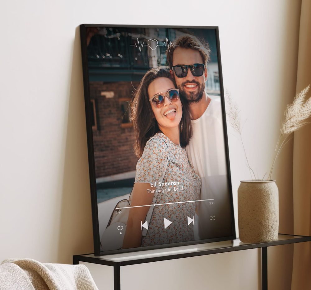 Affiche playlist avec photo lecteur de musique personnalisé