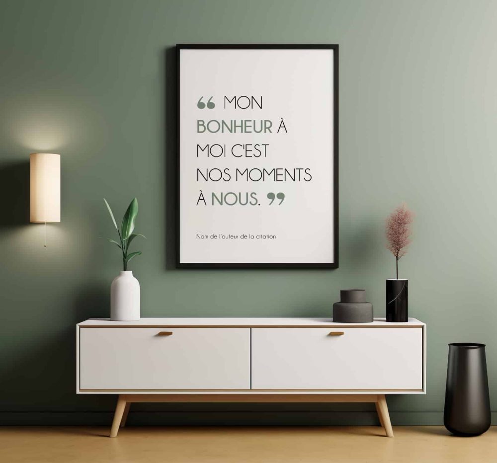 Affiche citation personnalisable