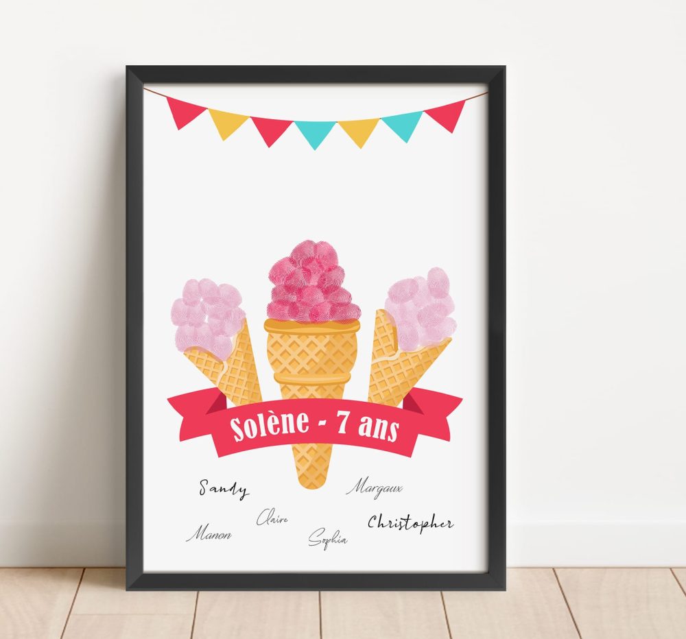 Arbre à empreintes anniversaire glace