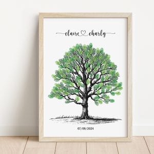 Arbre à empreintes mariage baptême dessin