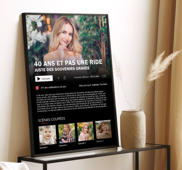 Affiche Netflix anniversaire à personnaliser message d'anniversaire