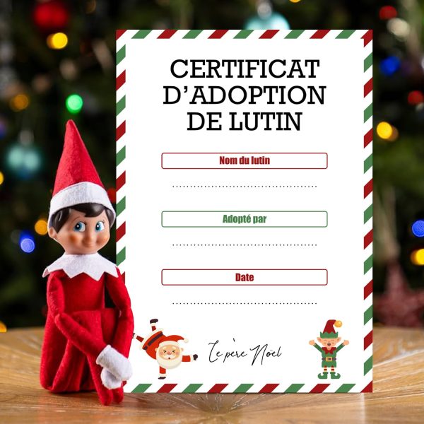Certificat d'adoption de lutin farceur