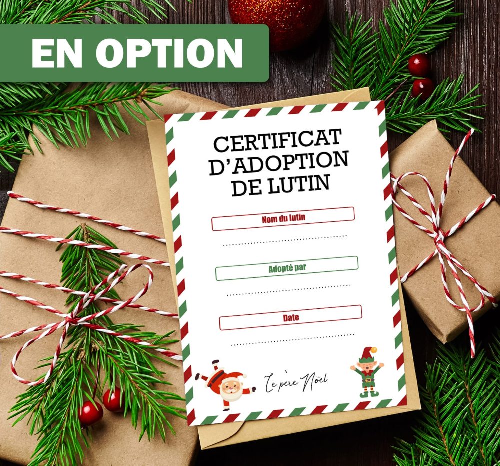 Certificat d'adoption de lutin farceur