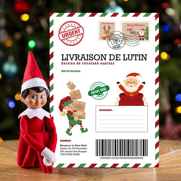 Étiquette d’expédition lutin farceur à imprimer