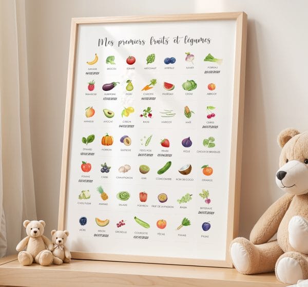 Affiche mes premiers fruits et légumes