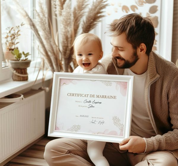 Certificat de Marraine Diplôme de marraine