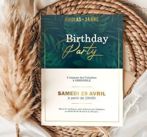 Invitation anniversaire jungle personnalisée à imprimer invitations personnalisées