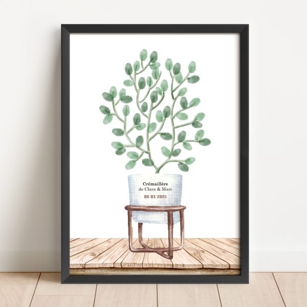 Arbre à empreintes plante verte crémaillère