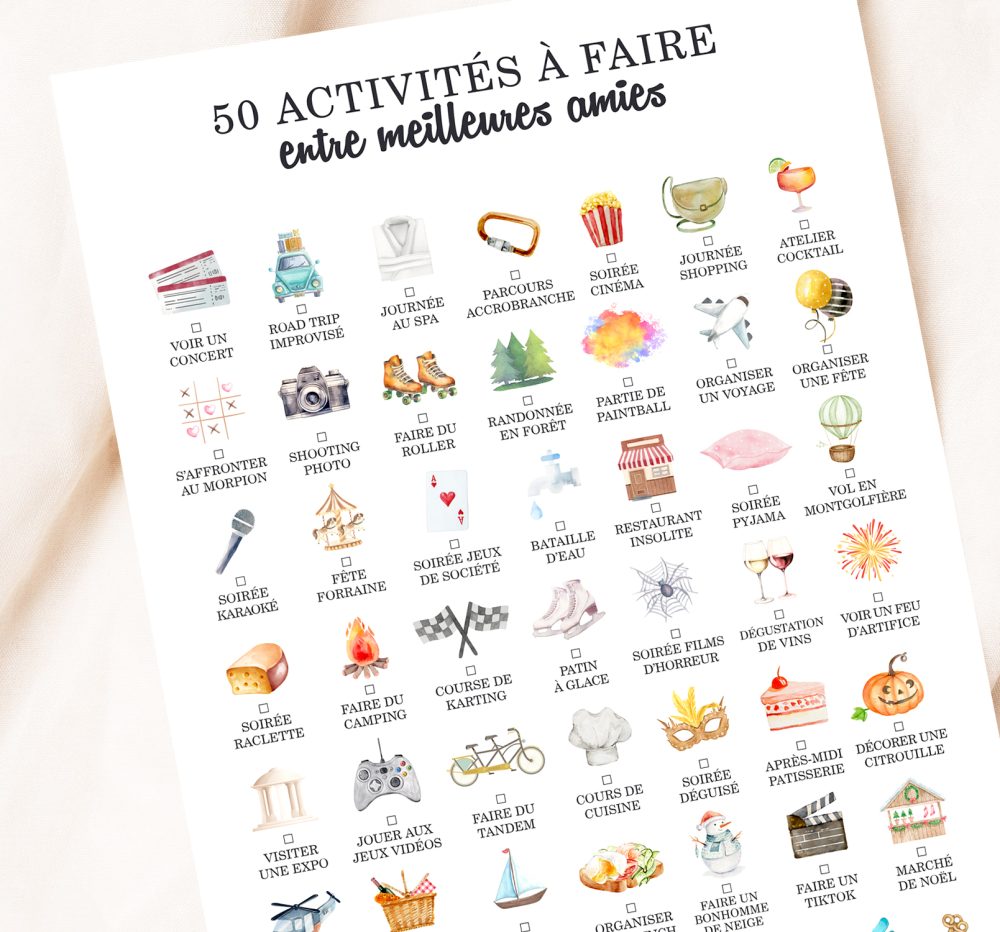 50 choses à faire avec ma meilleure amie