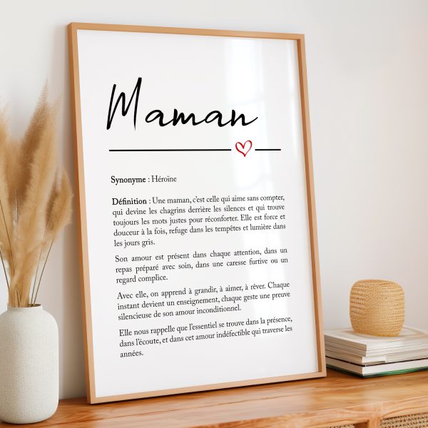 Affiche définition maman, affiche fête des mamans