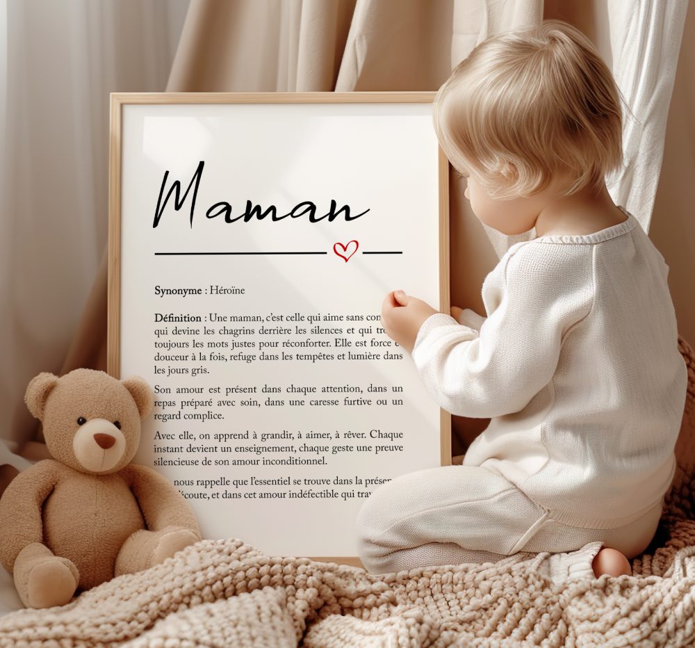 Affiche définition maman, idée cadeau fête des mères