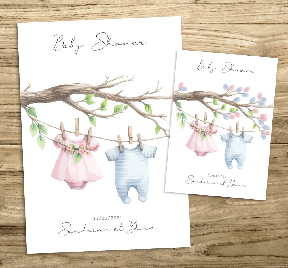 Arbre à empreintes baby shower