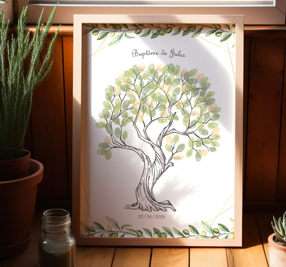 Arbre à empreintes Olivier de Méditerranée