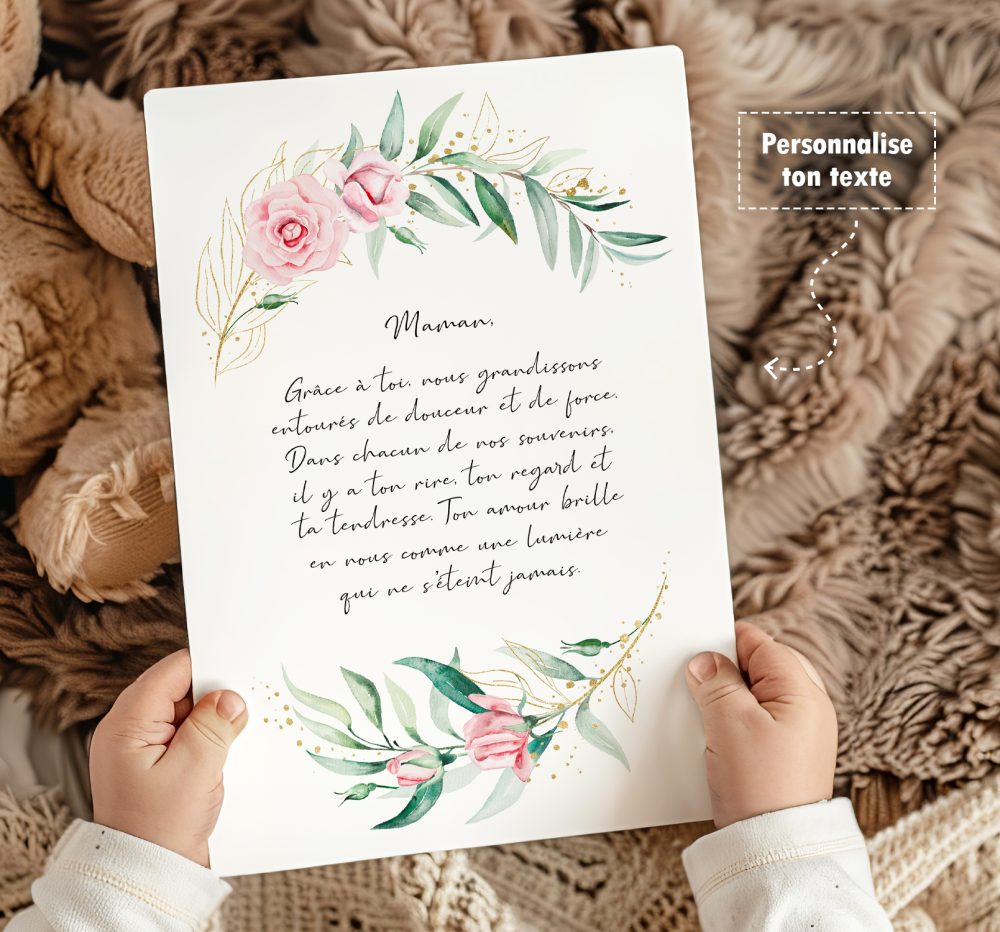 Affiche personnalisée maman Carte fête des mères
